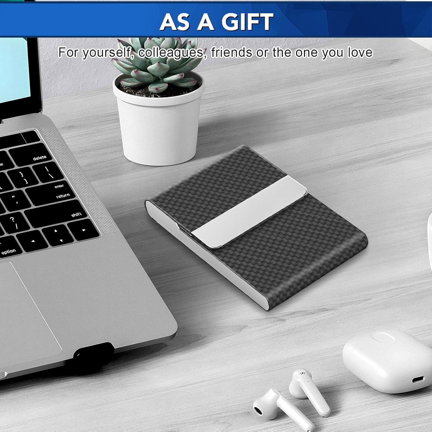 Estuche para Tarjetas de Negocios DMFLY - Cuero PU RFID Negro