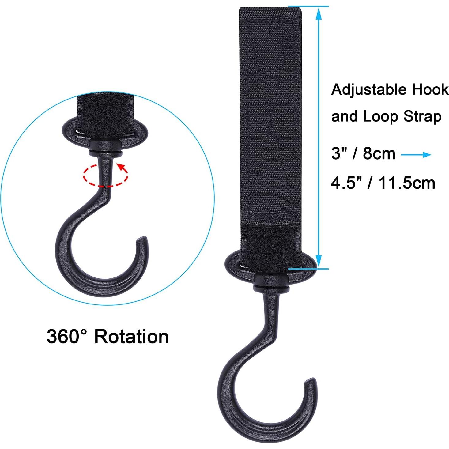 Gancho para Reposacabezas Wisdompro - Paquete de 2, Negro