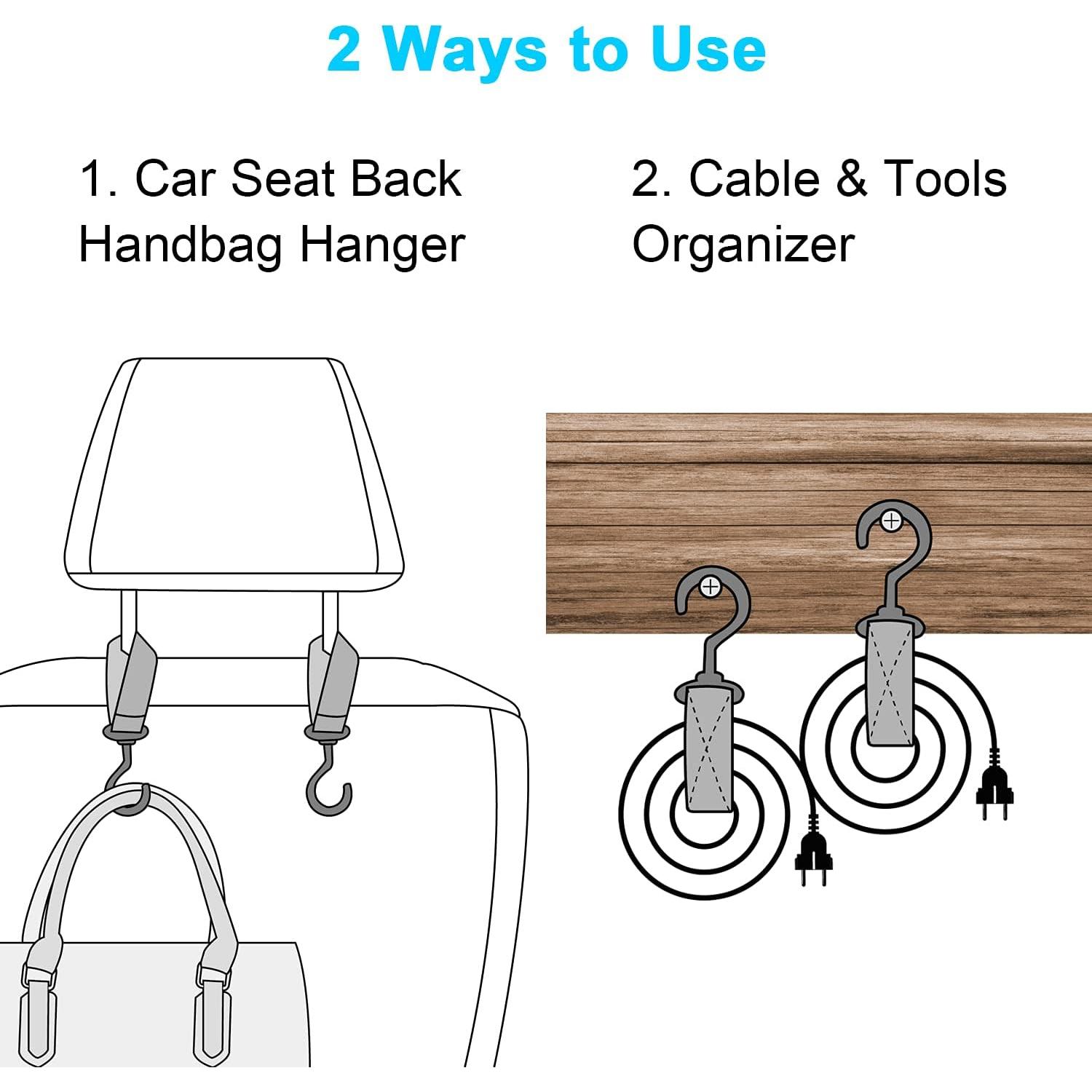 Gancho para Reposacabezas Wisdompro - Paquete de 2, Negro