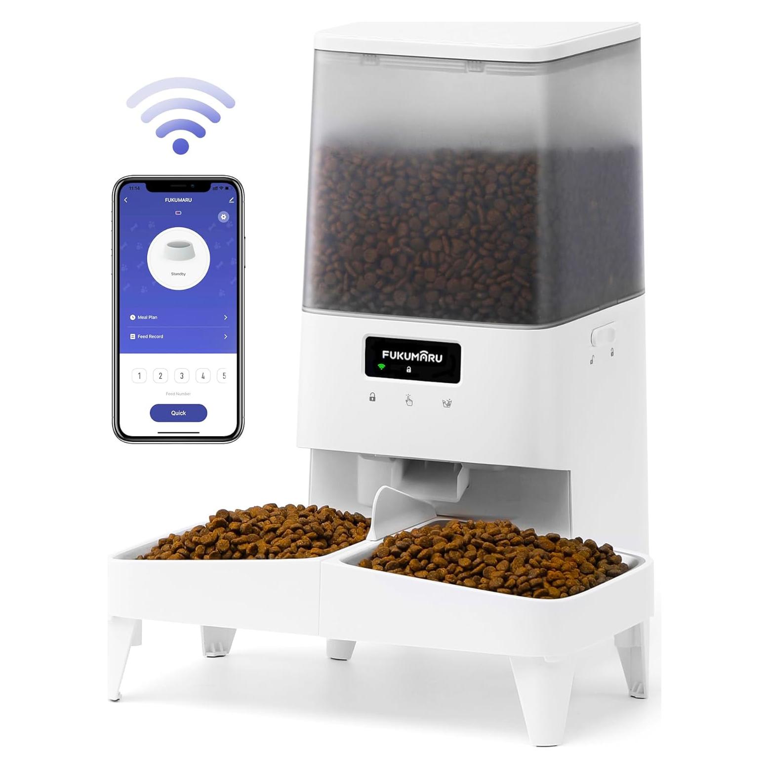 Comedero Automático FUKUMARU 5L para Gatos y Perros WiFi