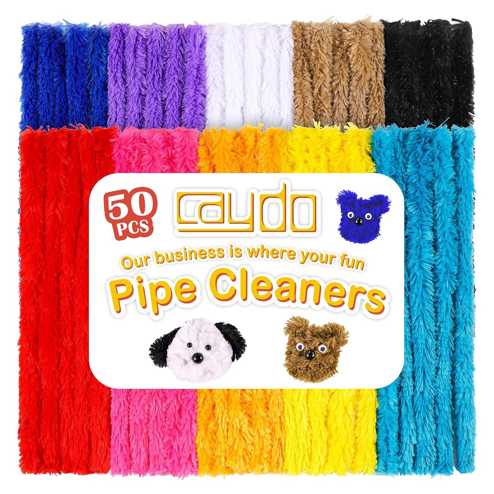 Limpiadores de Tubos Jumbo Caydo 50PCS 30mm x 30cm Multicolor