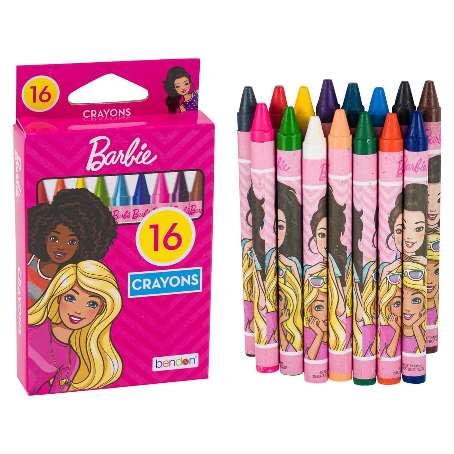 Crayones Barbie Bendon 16 Colores Multicolor para Niñas