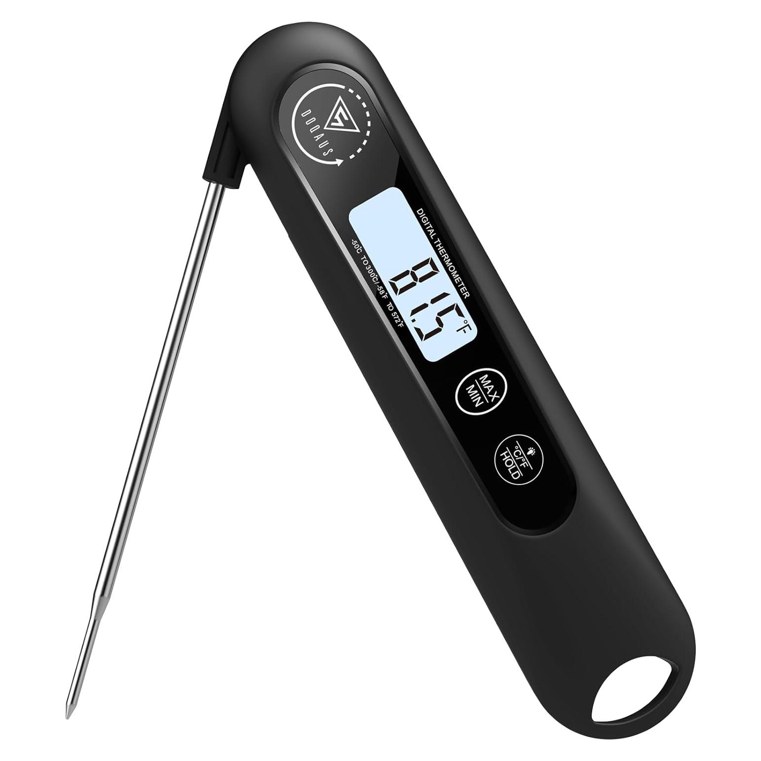 Termómetro Digital de Carne DOQAUS con Sonda Plegable y Retroiluminación