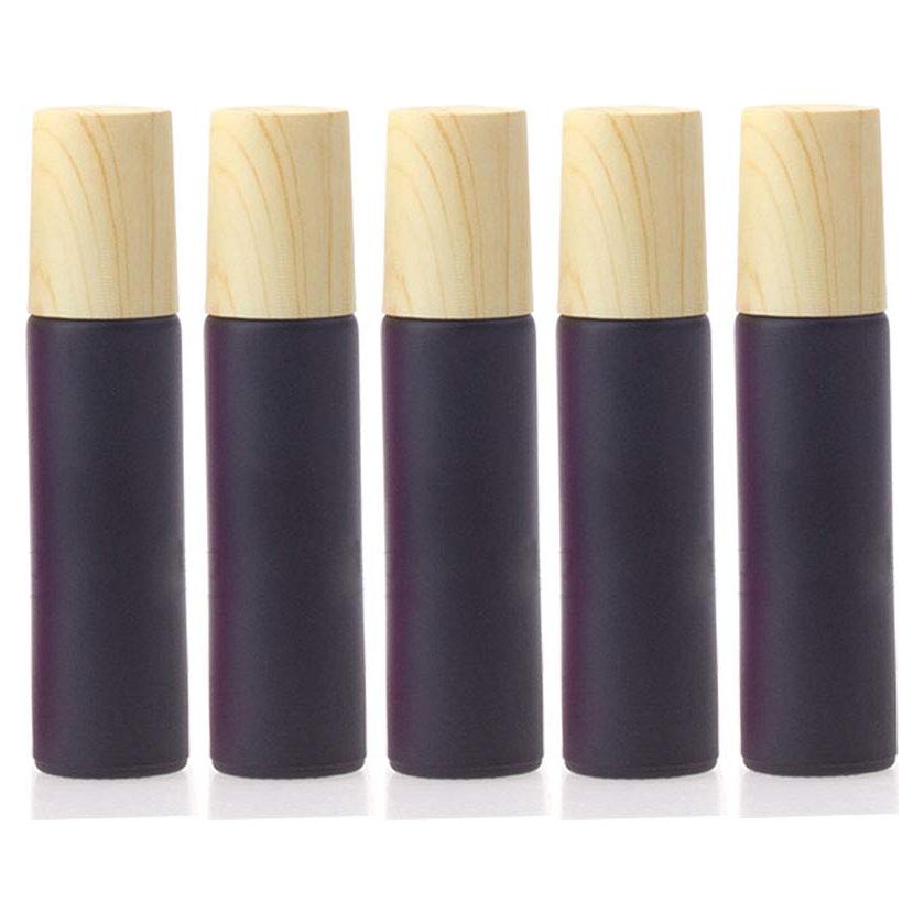 Botellas de vidrio esmerilado negro Furnido 10ml - Paquete de 5