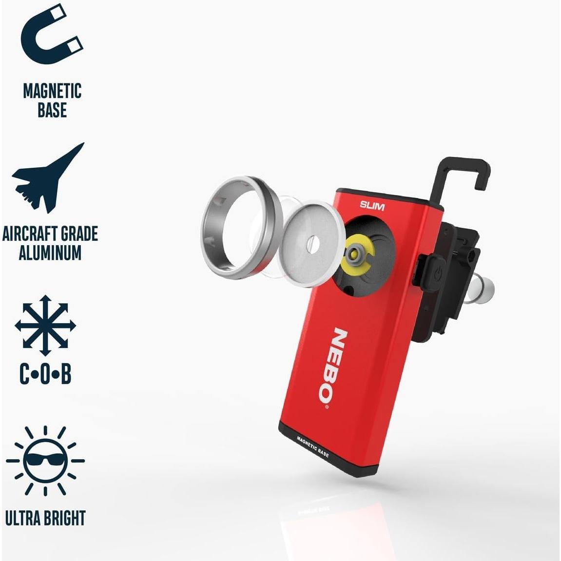 Luz de Trabajo NEBO Slim 500 Lúmenes Recargable USB