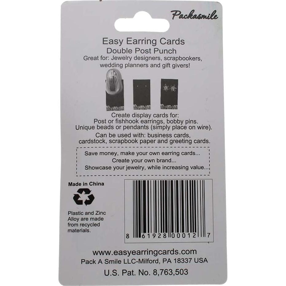 Perforador Doble para Pendientes Tarjetas de Joyas