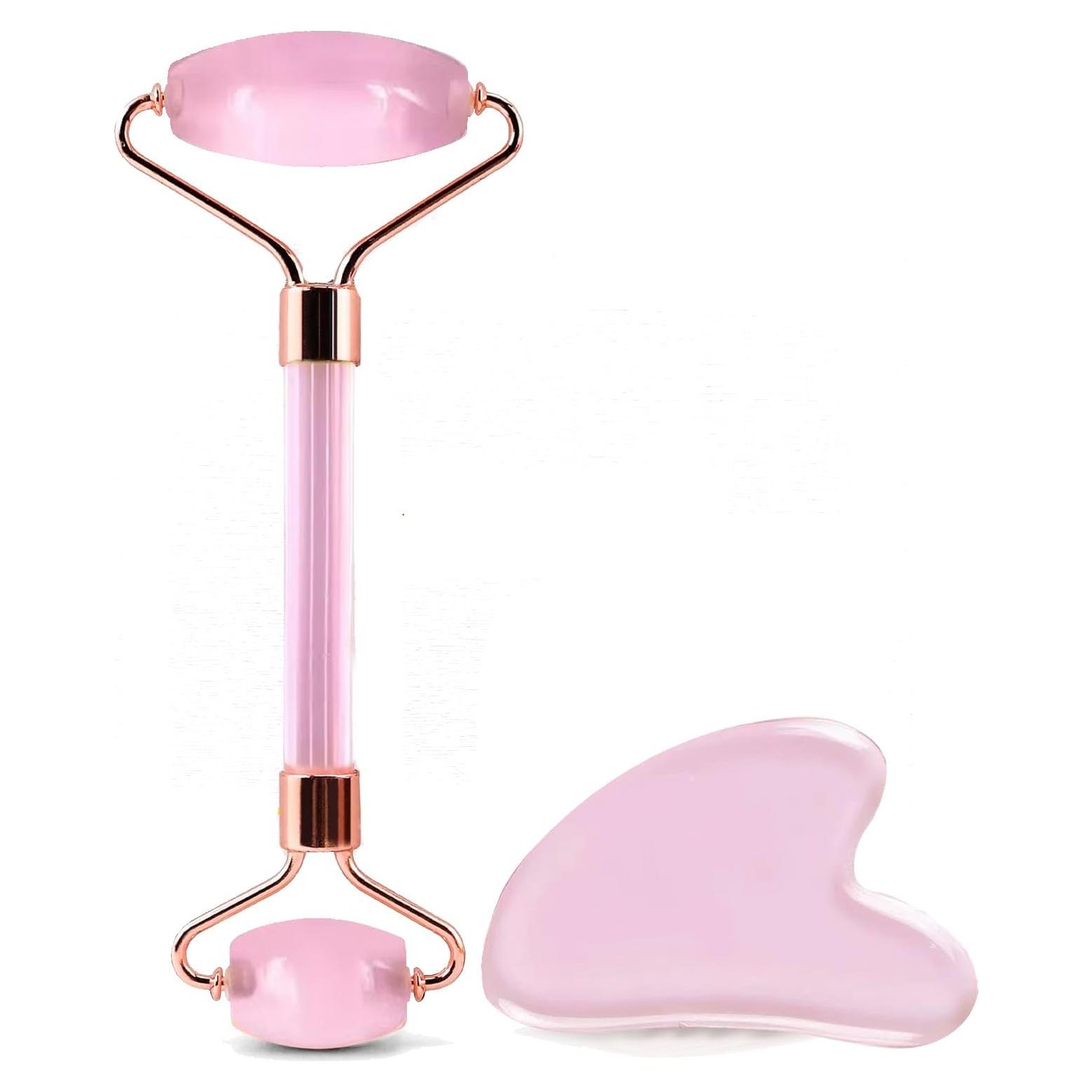 Juego de Masaje Facial Gua Sha y Rodillo Ao Yee ZGL 16.5cm