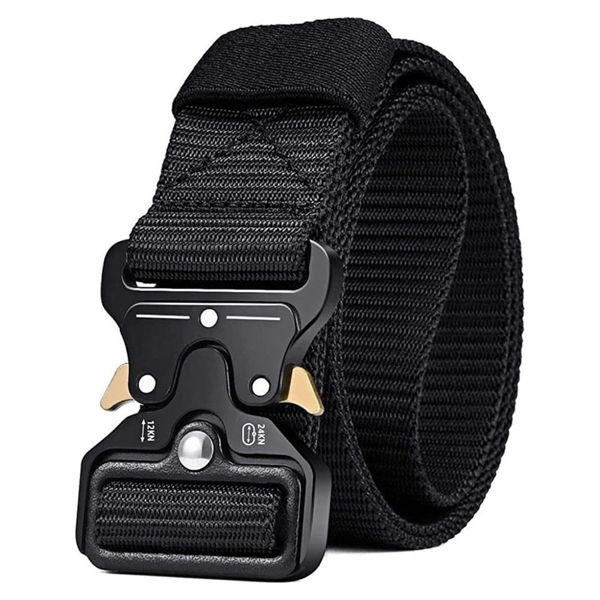 Cinturón Táctico MOZETO para Hombres Negro 30-36" 1.5" Ancho