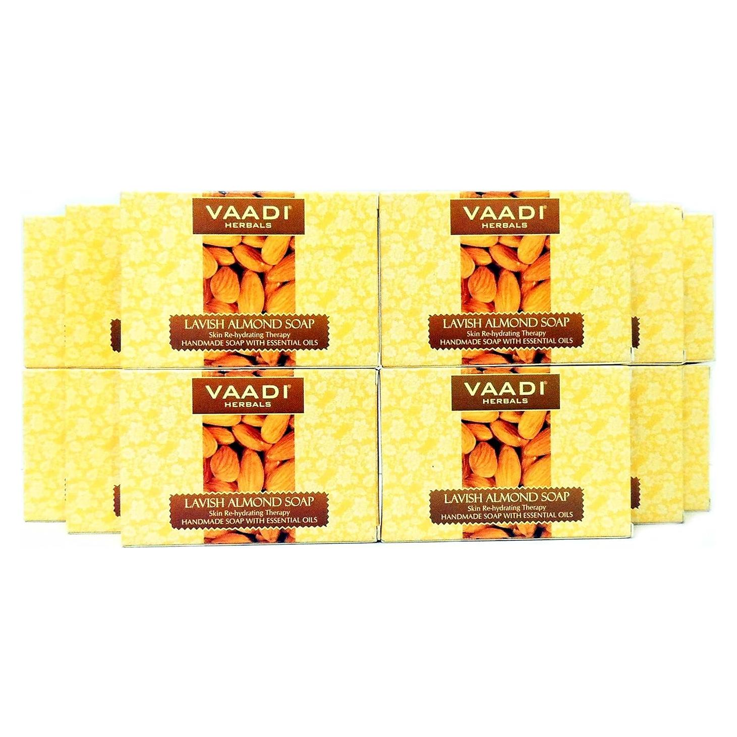 Jabón de Barra Natural Vaadi Herbals - Aceite de Almendra 75g x12