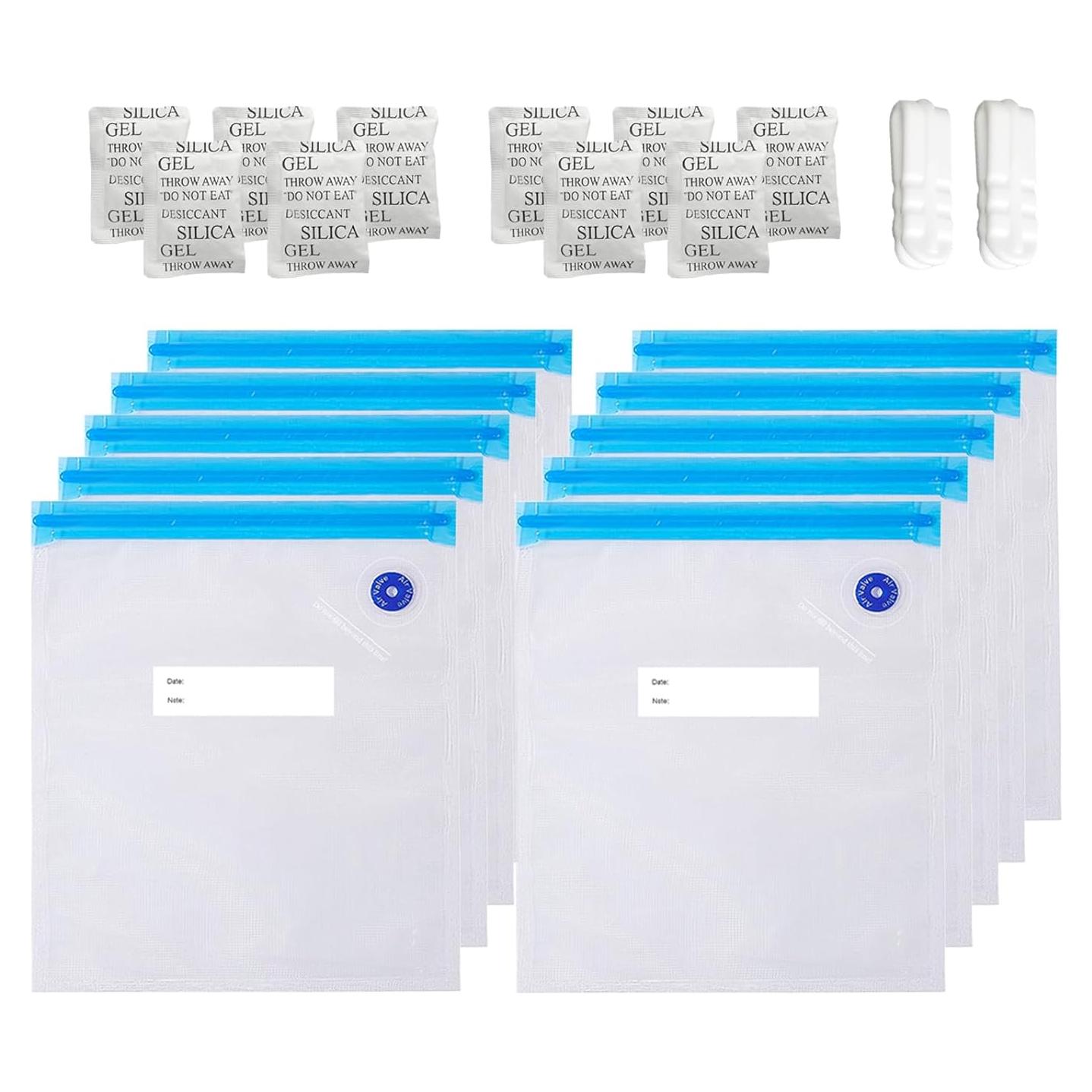 Kit de Bolsas de Almacenamiento al Vacío TIOPY 10 Piezas 30x34cm