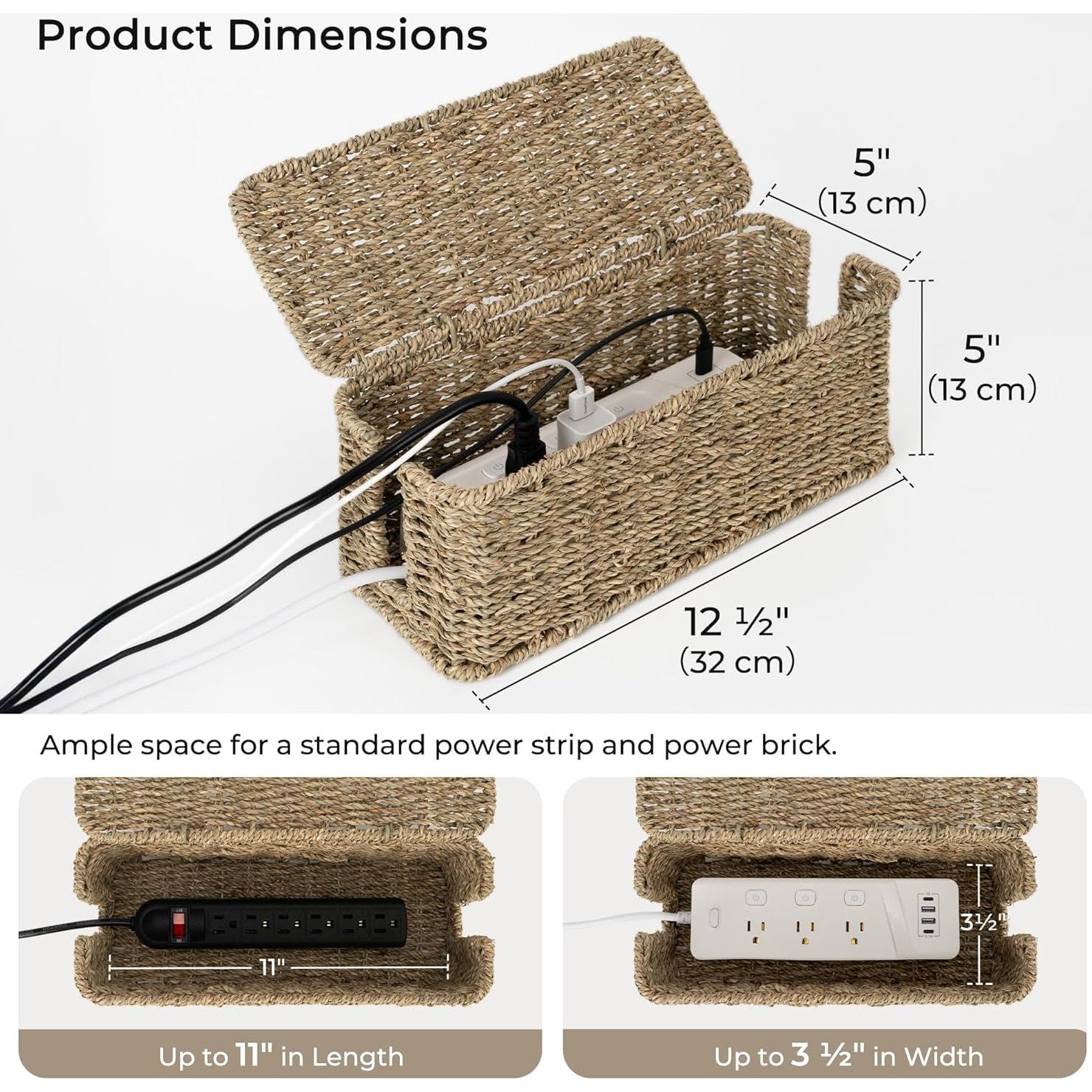 Caja de Gestión de Cables StorageWorks 31.75x12.7cm Natural