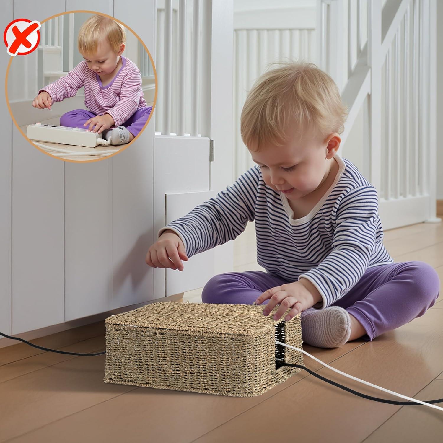 Caja de Gestión de Cables StorageWorks 31.75x12.7cm Natural