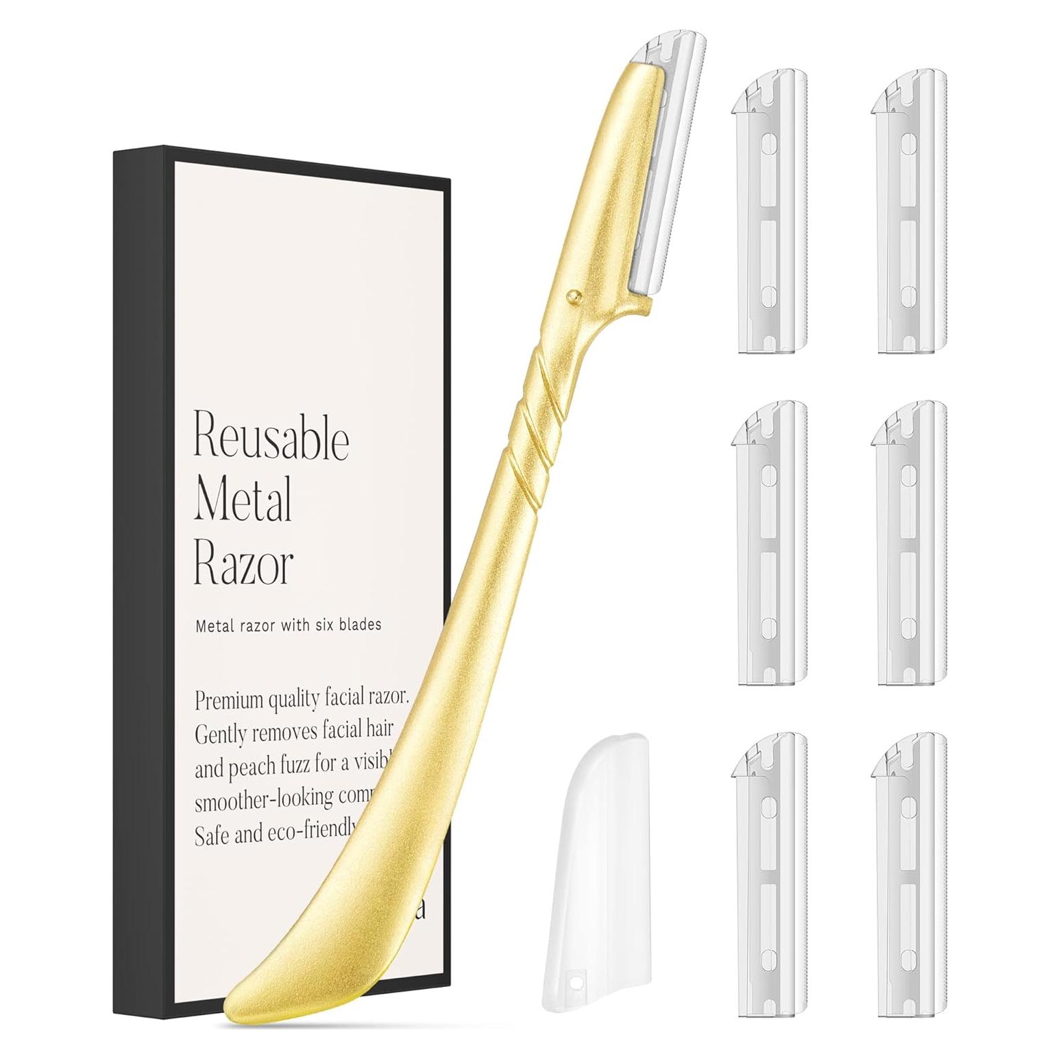 Cuchilla de Cejas ENNVA - Recortador Facial Ergonómico Dorado