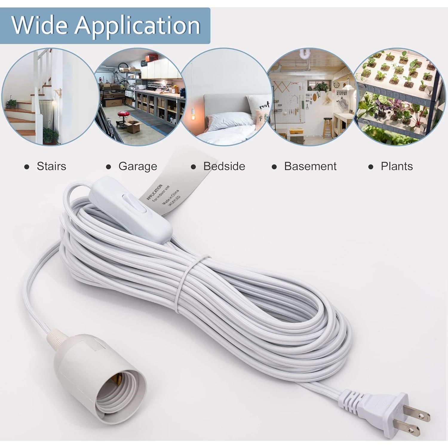 Cable de Lámpara Colgante JACKYLED 6.1m E26 E27 360W