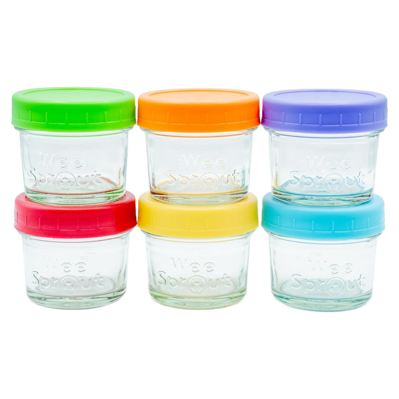 Frascos de Almacenamiento de Comida para Bebés WeeSprout 118ml - Set de 6