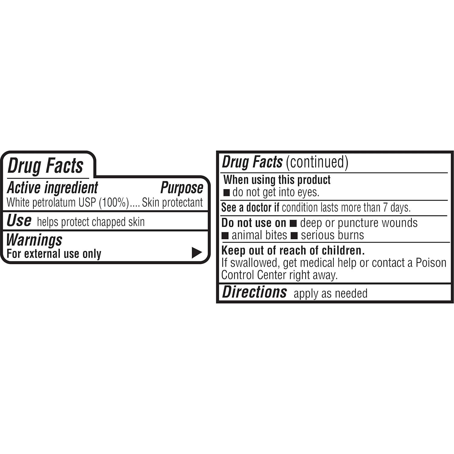 Amazon Basics Petroleum Jelly White Petrolatum Skin Protectant, Unscented, 3.75 oz, 1-Pack, (Previously Solimo)