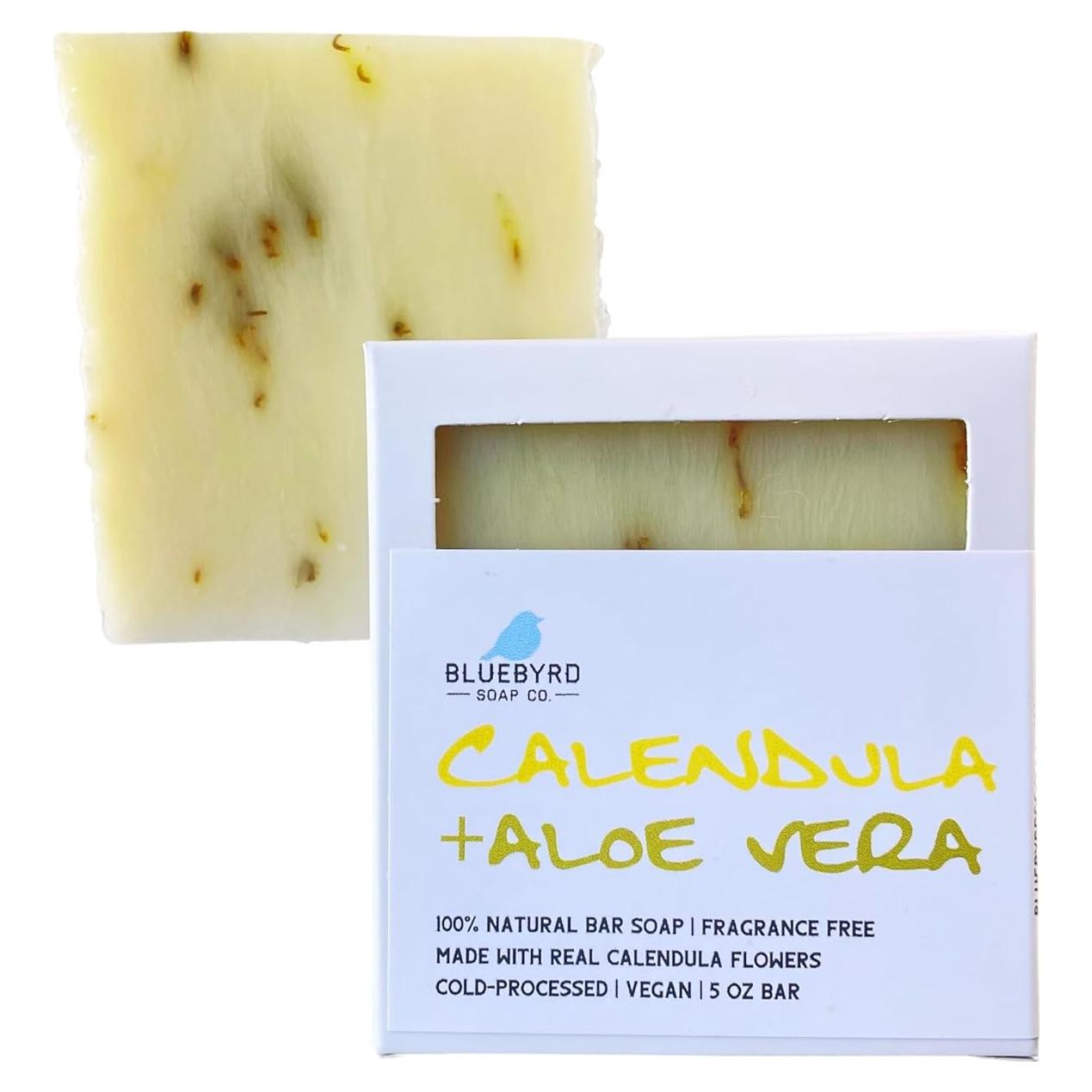 Jabón Natural de Caléndula y Aloe Vera Bluebyrd 130g