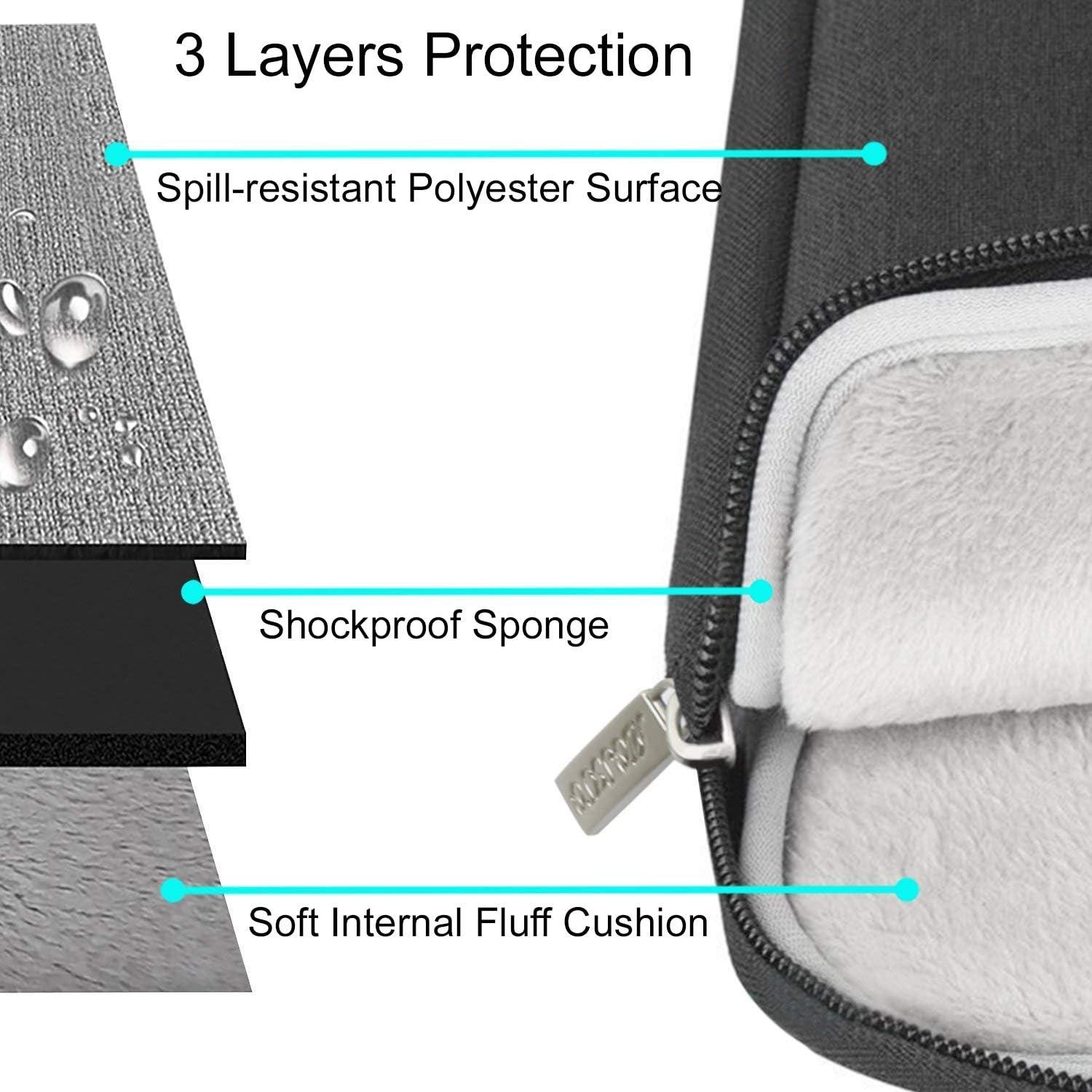 Funda Vertical MOSISO para Tabletas 11" Negra - Acolchada