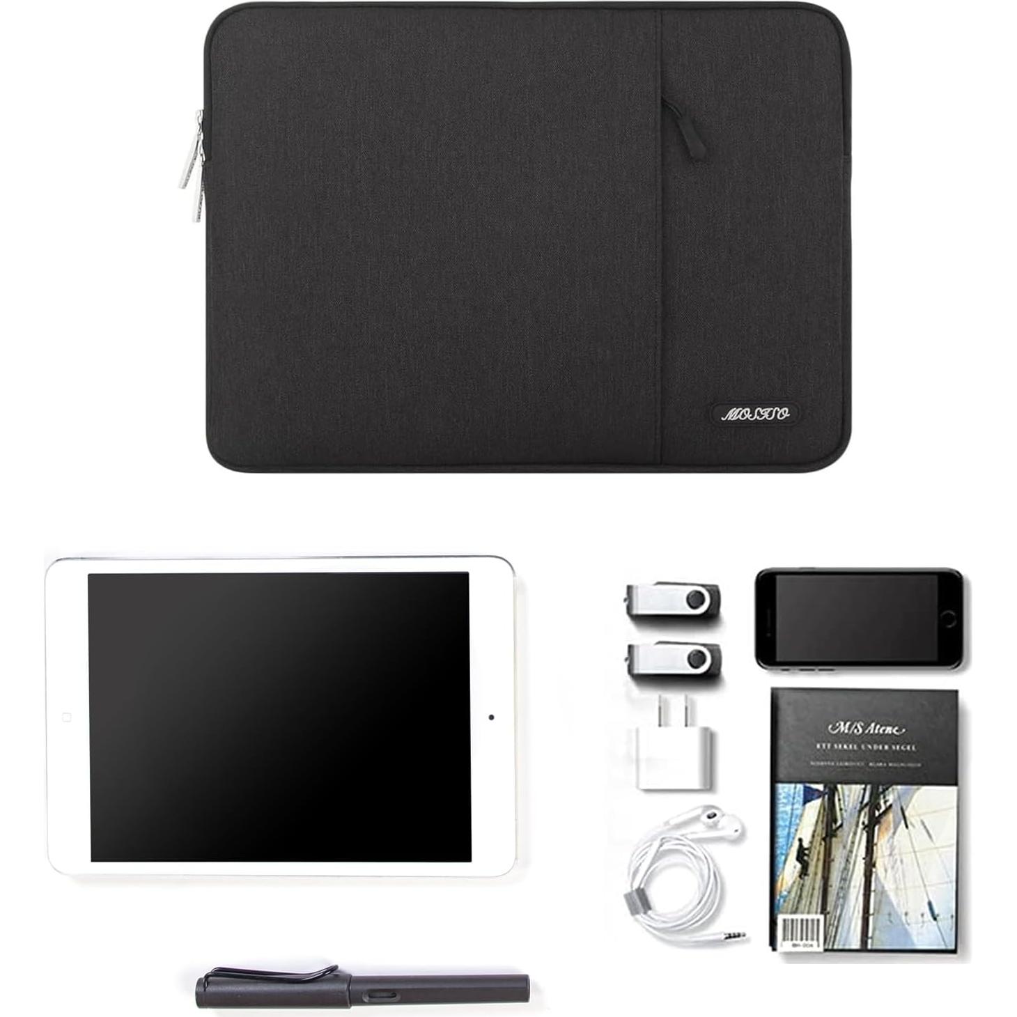 Funda Vertical MOSISO para Tabletas 11" Negra - Acolchada