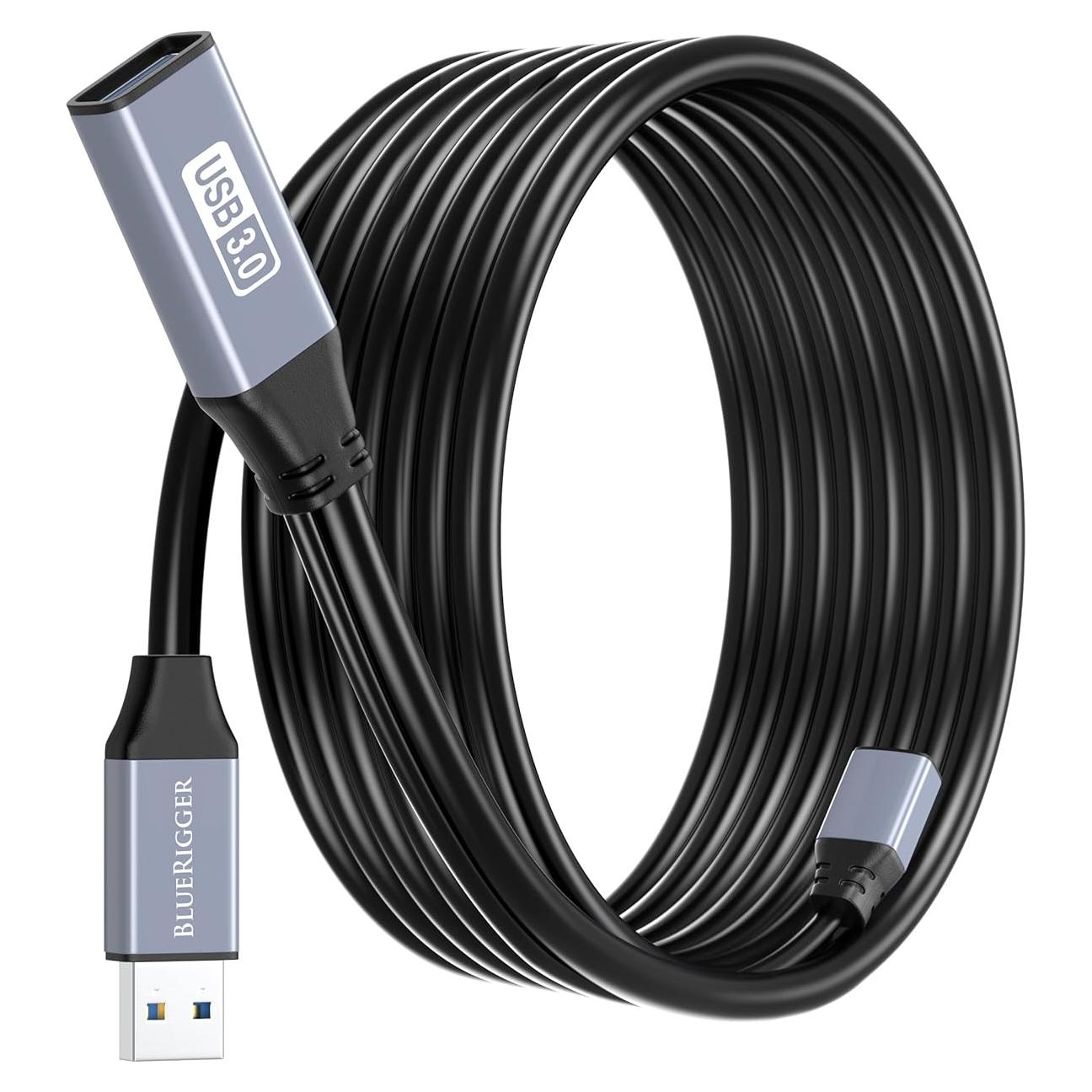 Cable de Extensión USB 3.0 BlueRigger 7.62 m Activo 5 Gbps