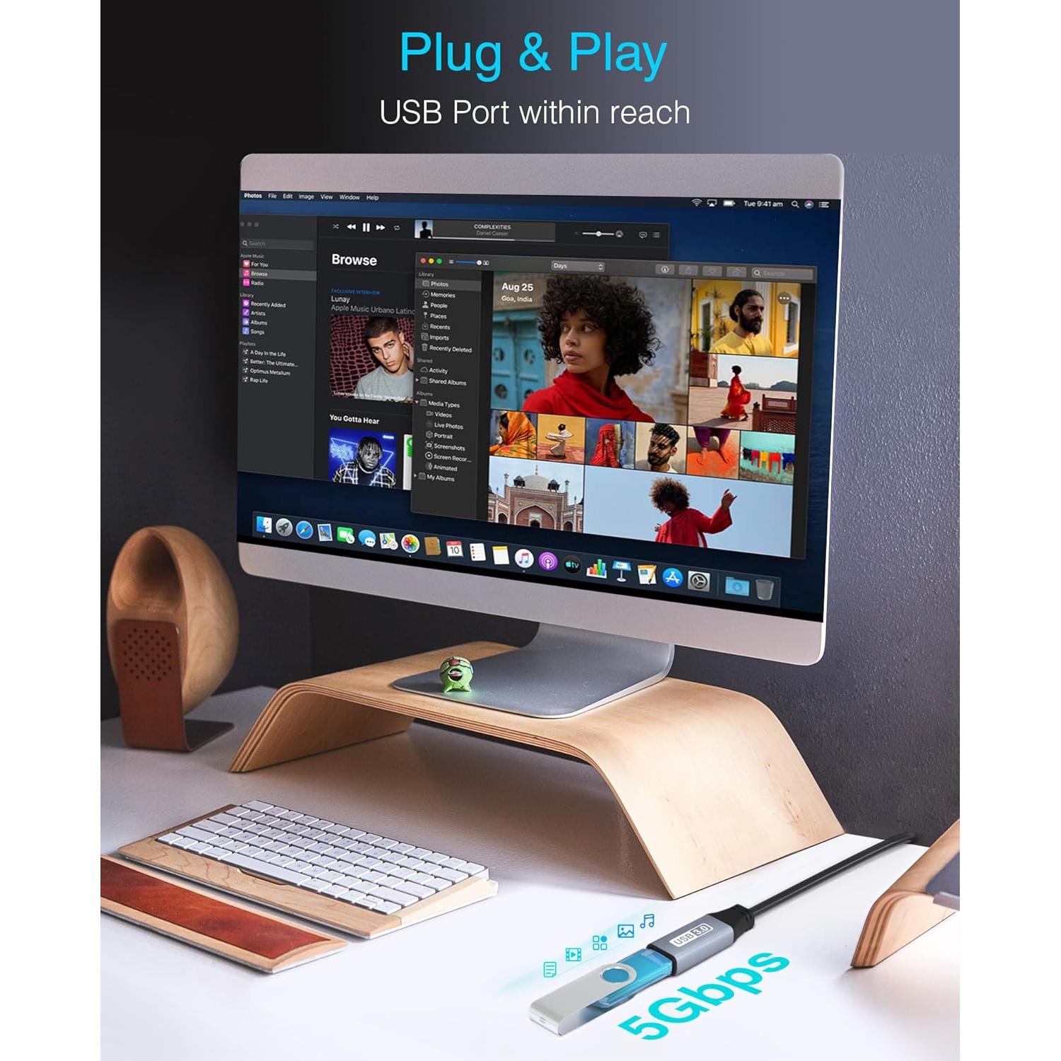 Cable de Extensión USB 3.0 BlueRigger 7.62 m Activo 5 Gbps