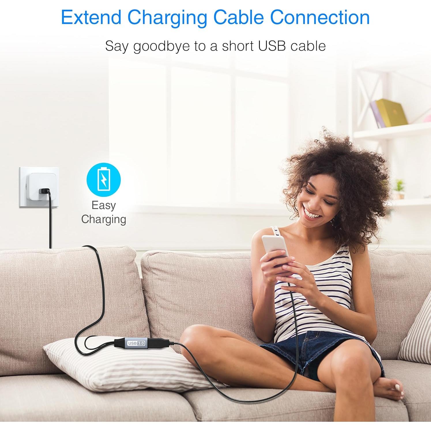 Cable de Extensión USB 3.0 BlueRigger 7.62 m Activo 5 Gbps