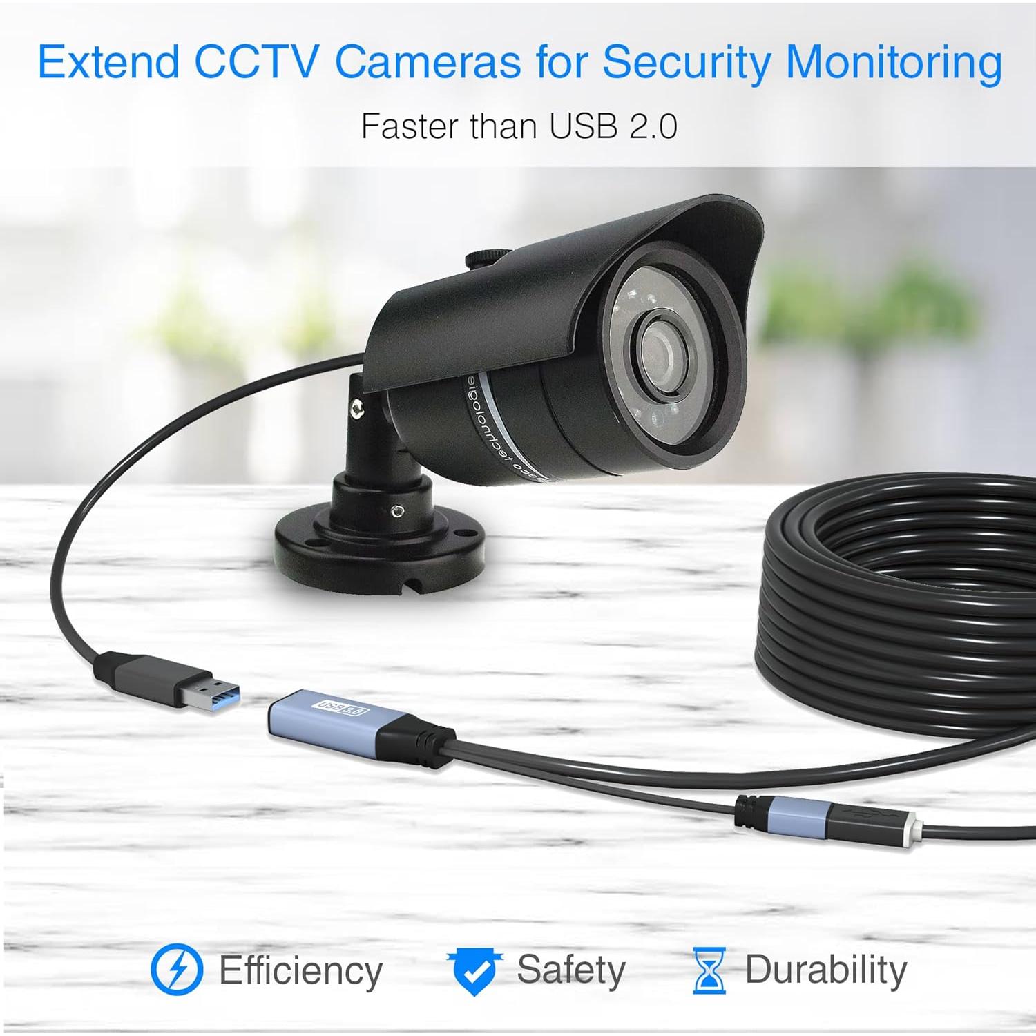 Cable de Extensión USB 3.0 BlueRigger 7.62 m Activo 5 Gbps