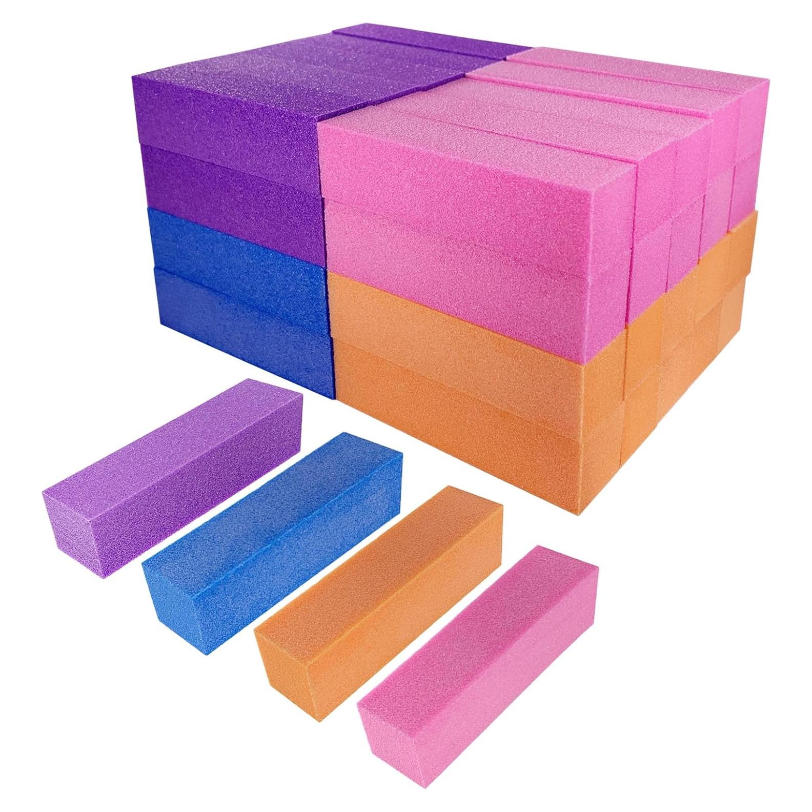 Set de 40 Bloques de Pulido de Uñas AhaTopia 4 Lados Grano Medio