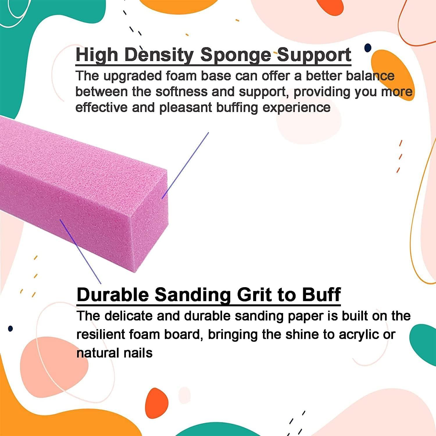 Set de 40 Bloques de Pulido de Uñas AhaTopia 4 Lados Grano Medio