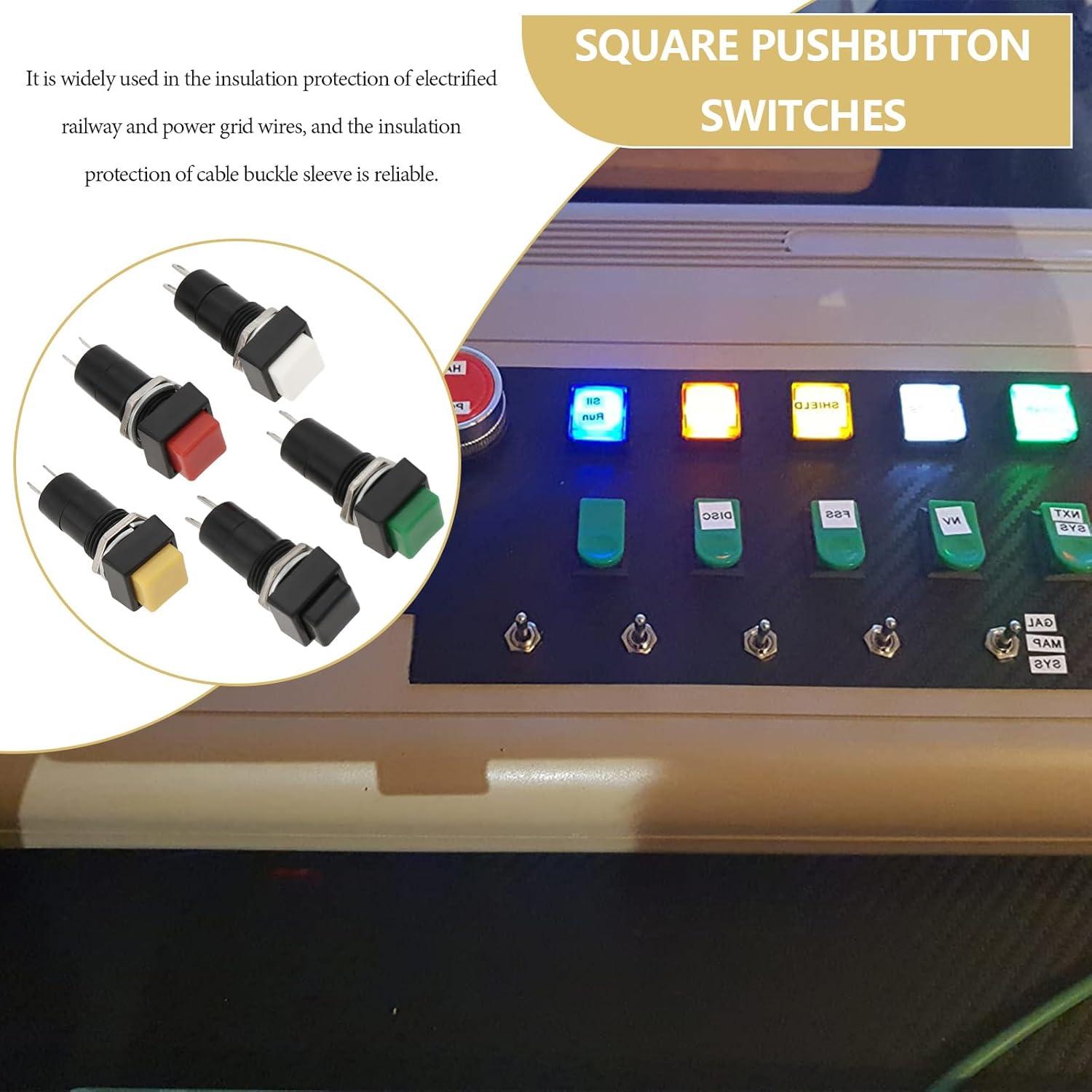 10 Interruptores Latching 12mm YINETTECH SPST 250V 3A