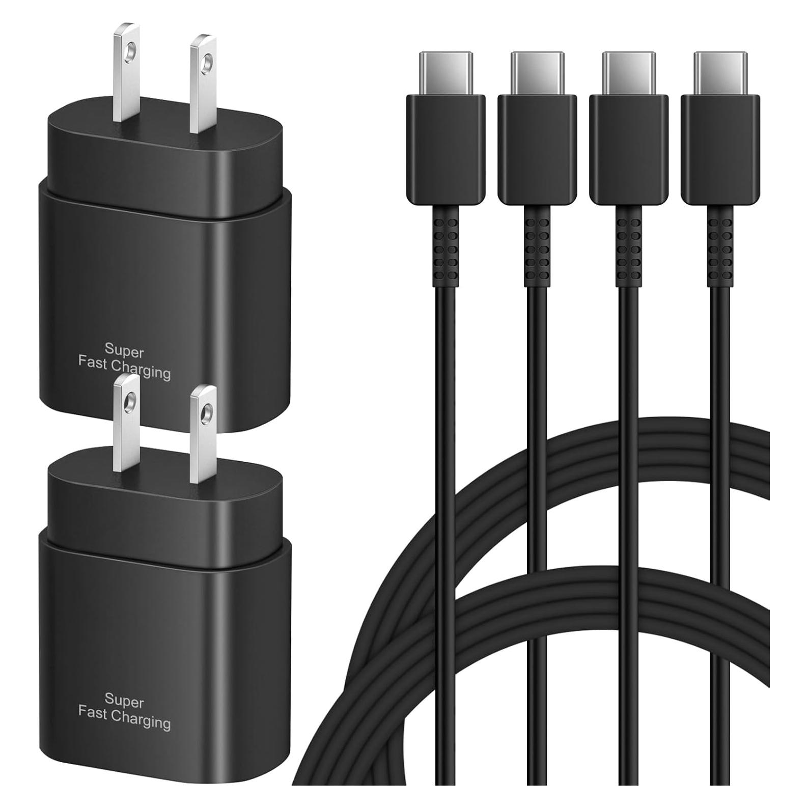 Cargador Rápido USB C 25W STAMISH con Cable 1.8m para Galaxy