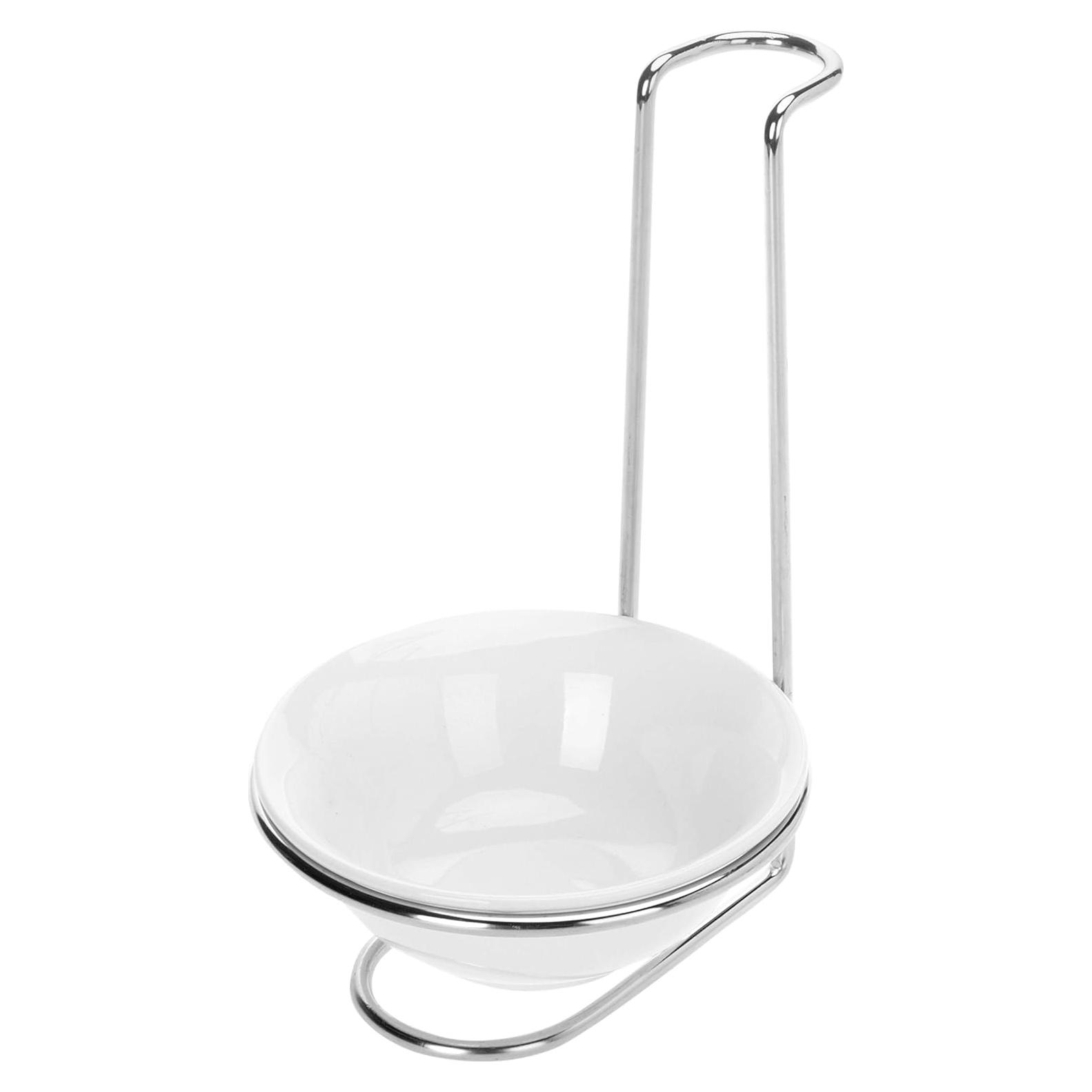 Soporte para Cuchara MyGift Cerámica Blanca Acero Inoxidable