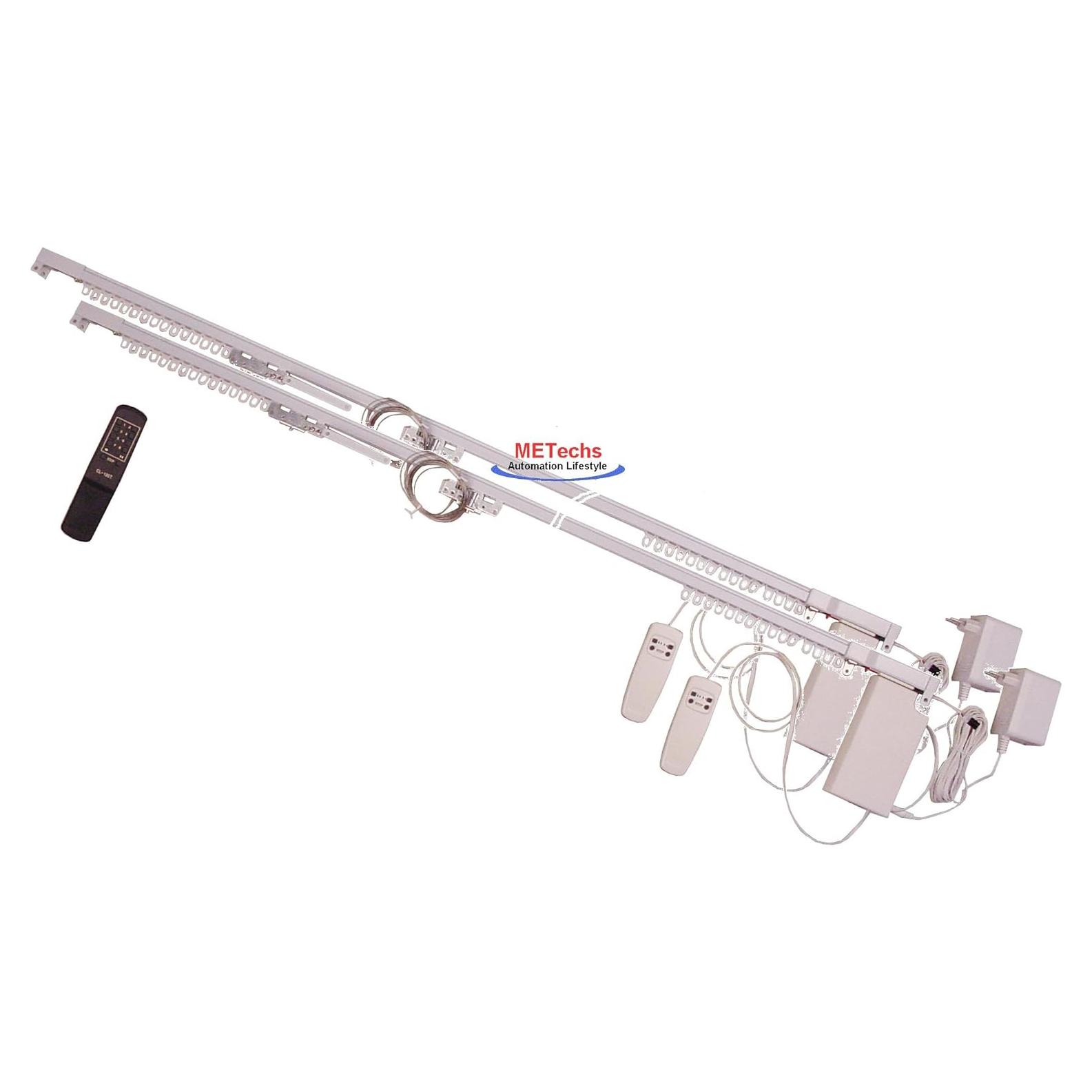 Juego de Pista de Cortina Doble Motorizada METechs 50-203 cm