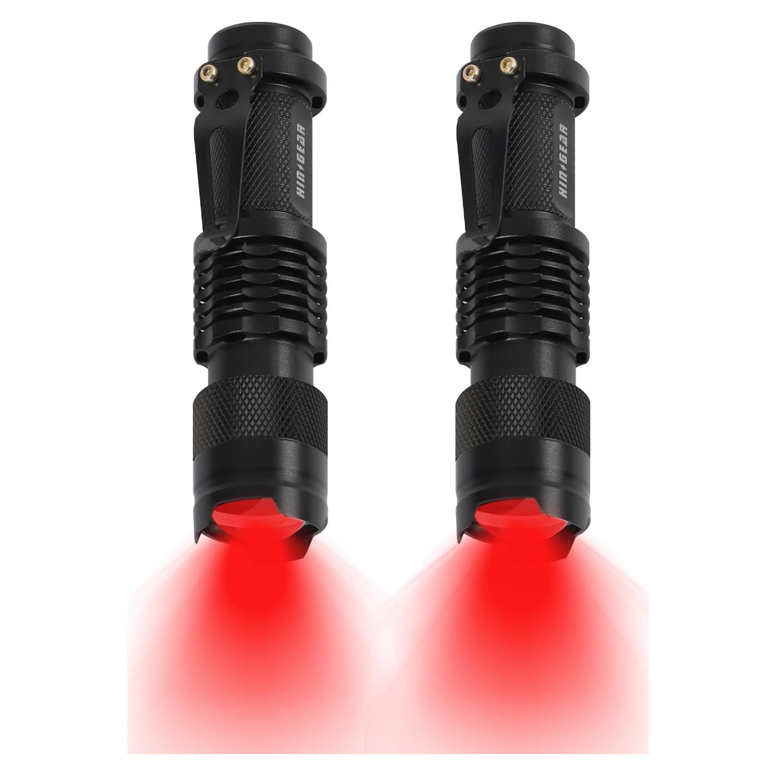 Paquete de 2 Linternas LED Rojas HinsGEAR SK68RD2 para Astronomía