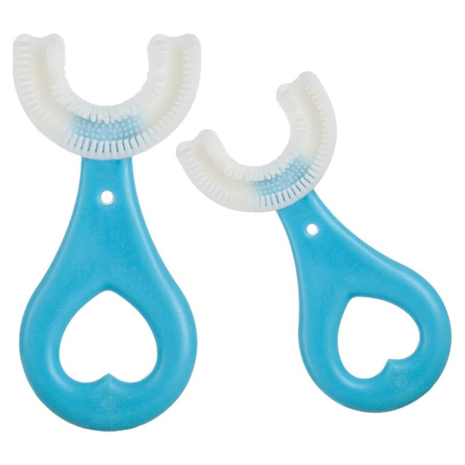 Cepillo de Dientes en Forma de U CLAIOL 2 Pcs Niños Azul