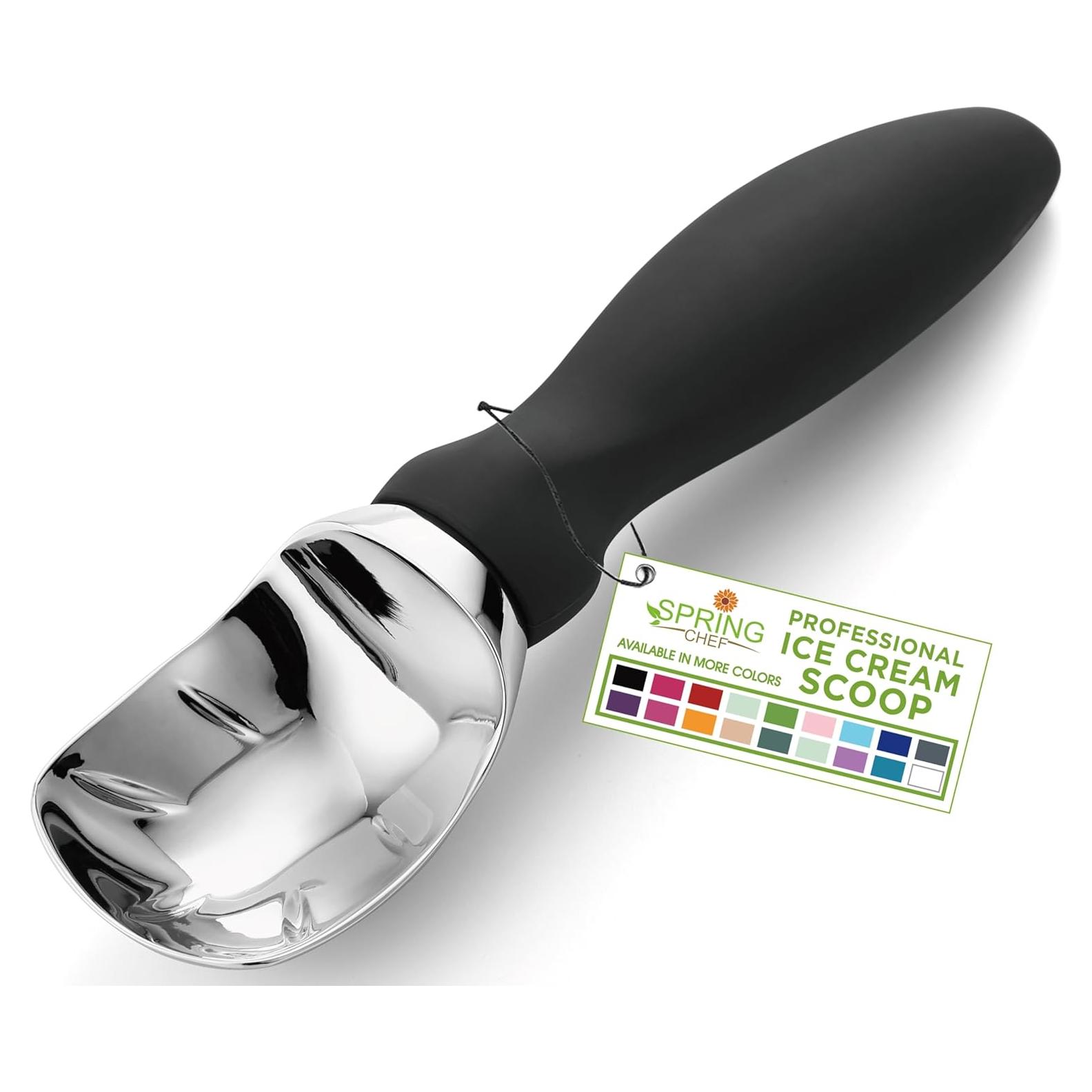 Cuchara para Helado Spring Chef Profesional Negra 21.3 cm