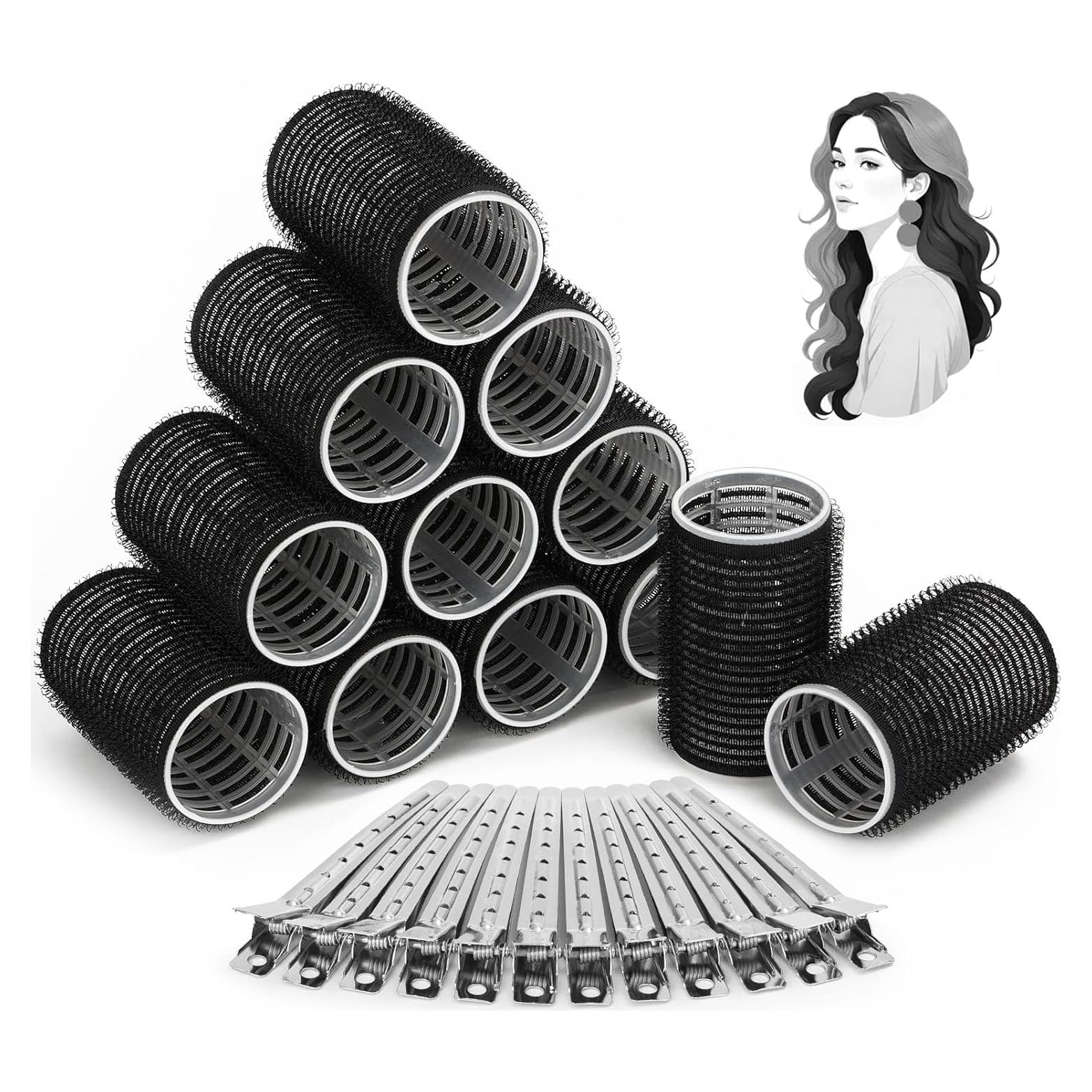 Rizadores de Cabello Acejoz 12 Piezas con Clips 3.5x6cm