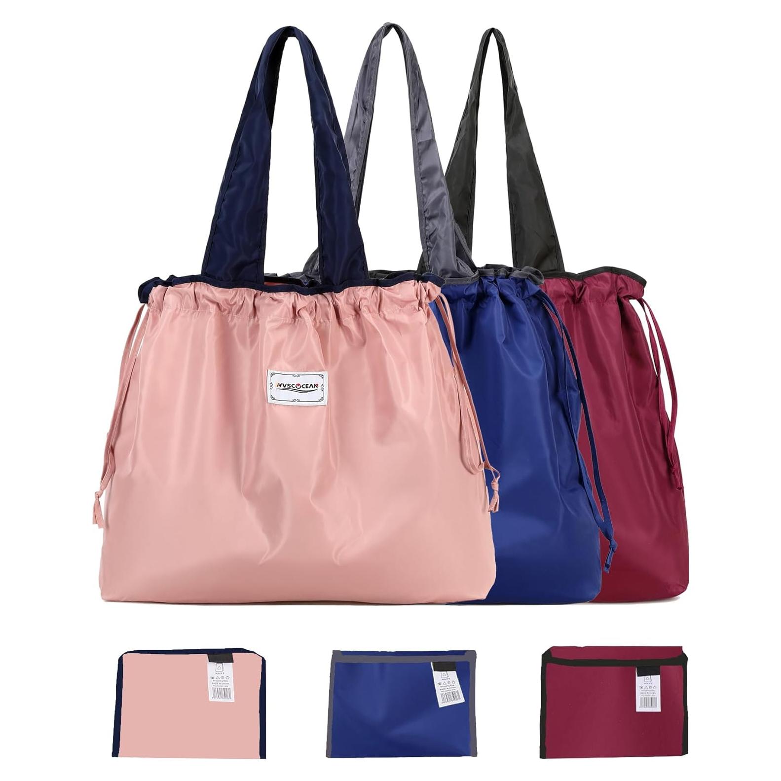 Bolsas de Compras Reutilizables MVSCOCEAN Set de 3 Coloridas