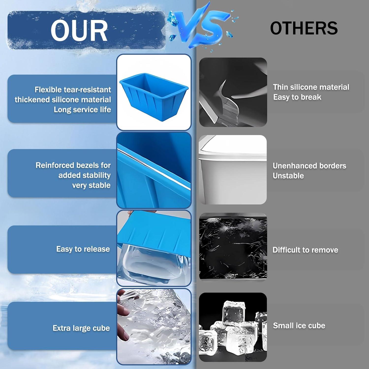 Moldes de Hielo Extra Grande DOGITY 8LB 2Pack Silicona