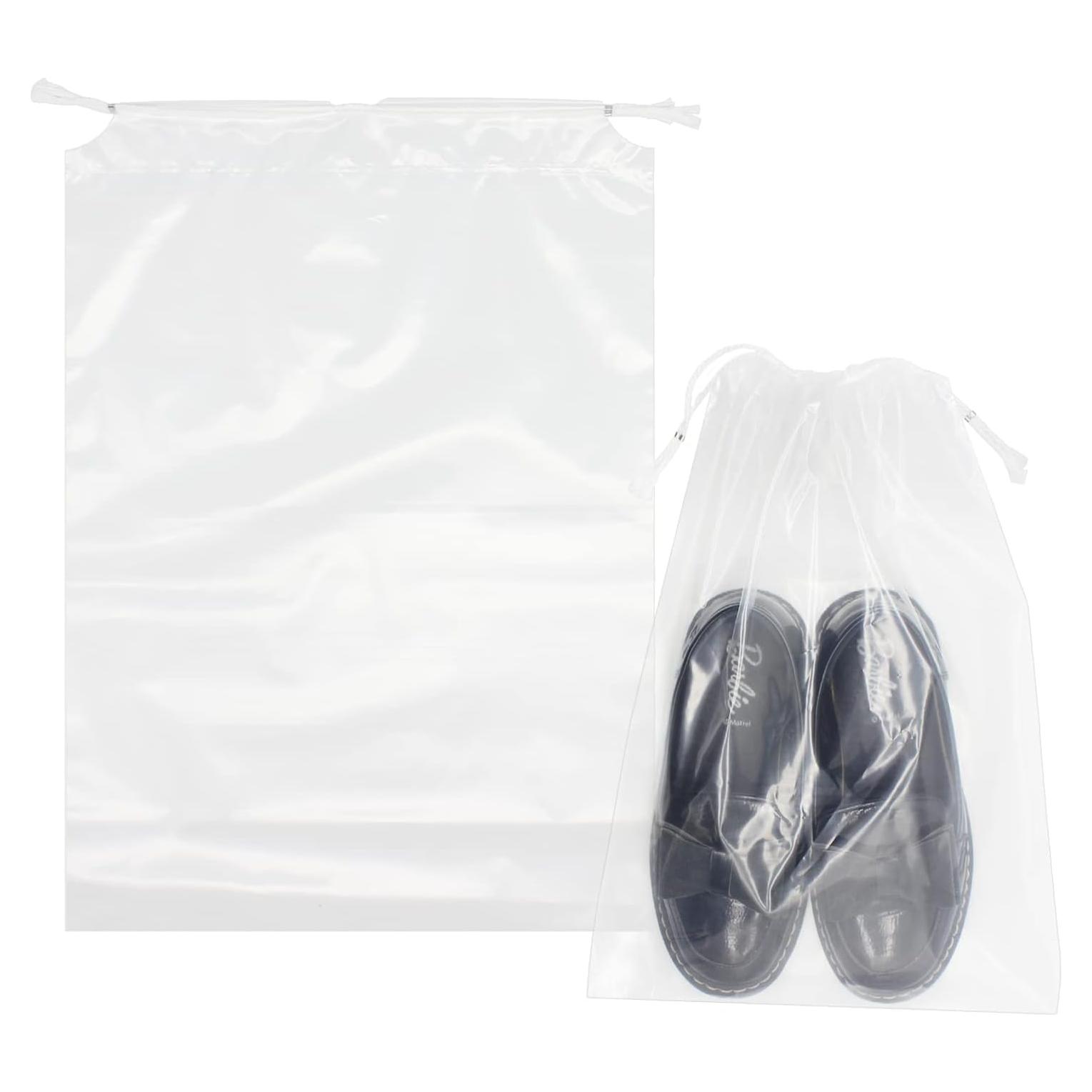 Paquete de 100 bolsas transparentes para zapatos Belinlen 25x35 cm