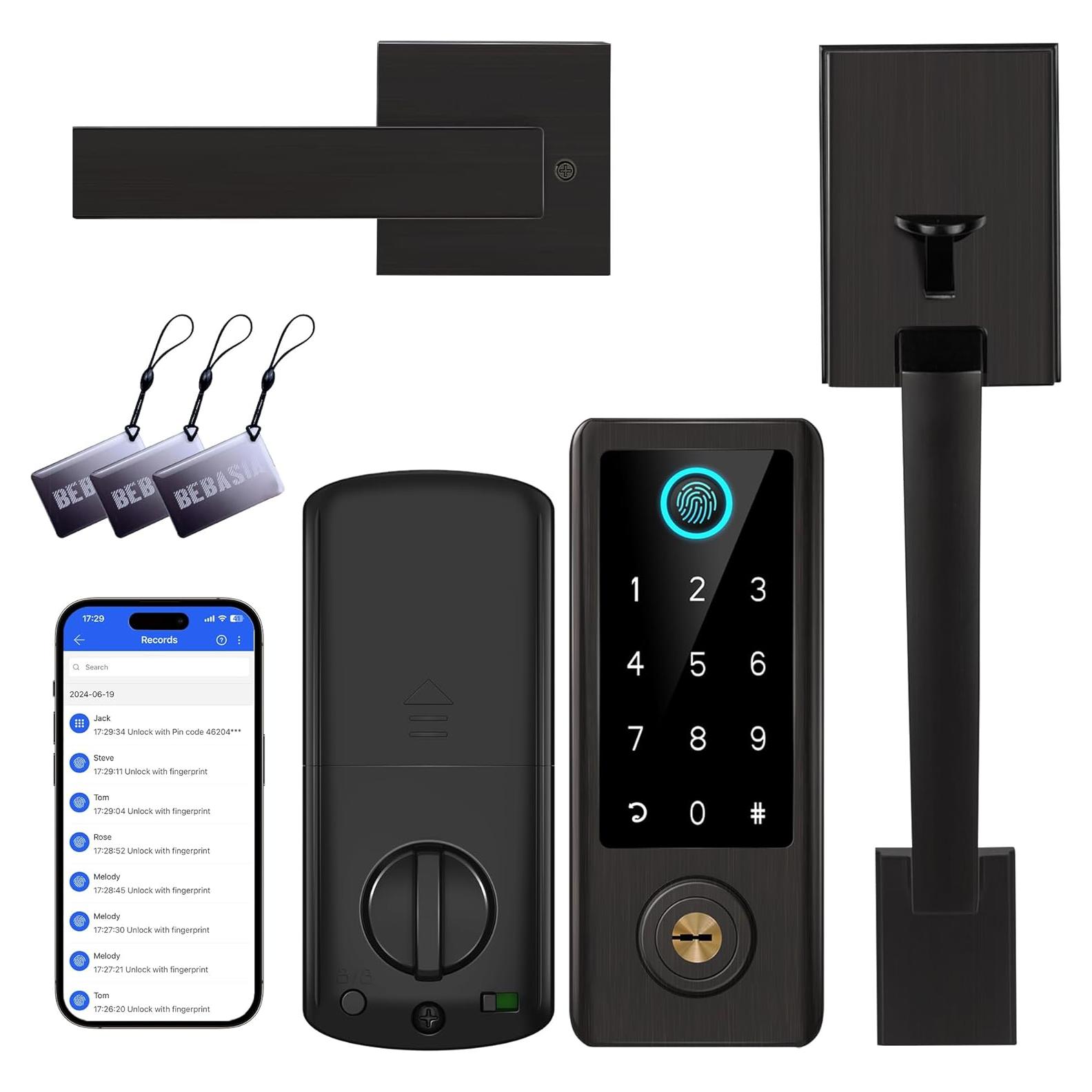 Cerradura Inteligente BEBASIA BA2H con Huella Dactilar y Bluetooth