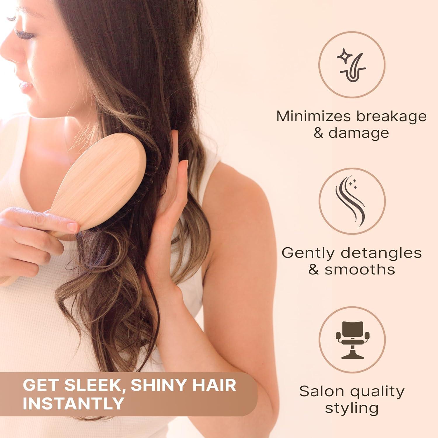 Cepillo de Cerdas de Jabalí Natural Beauty by Earth 23.5cm