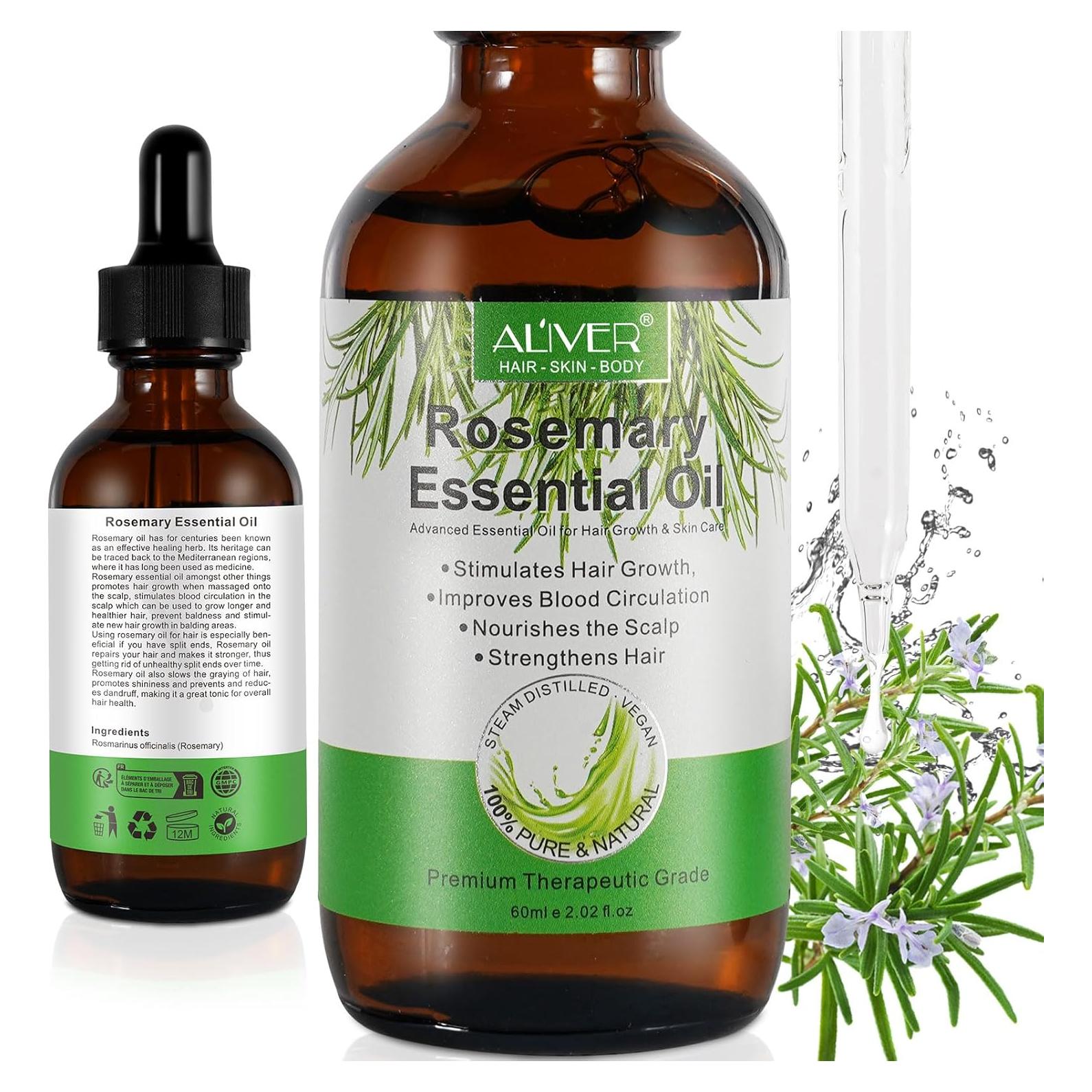 Aceite Esencial de Romero 59.87 ml - Crecimiento Cabello y Piel