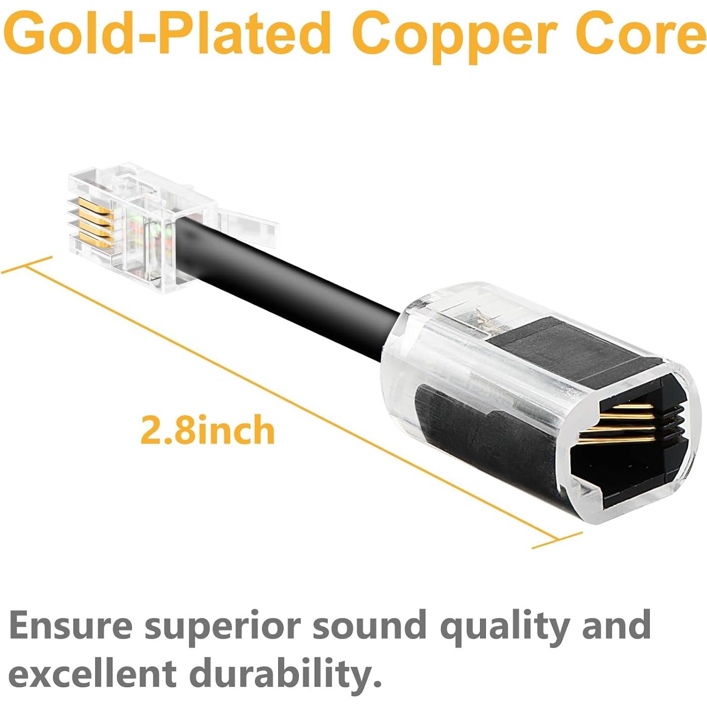 Desenredador de Cable Uvital para Teléfono Fijo - Paquete de 2