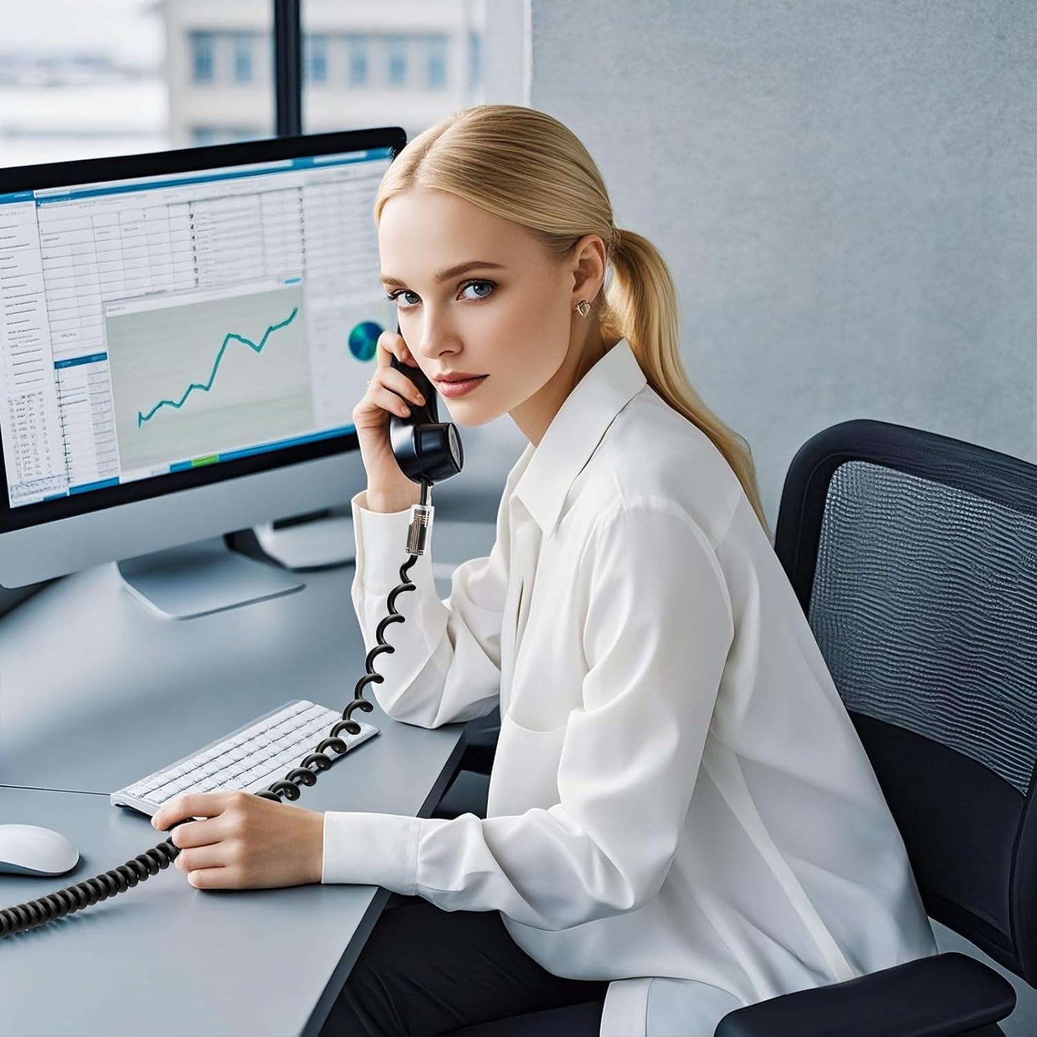 Desenredador de Cable Uvital para Teléfono Fijo - Paquete de 2