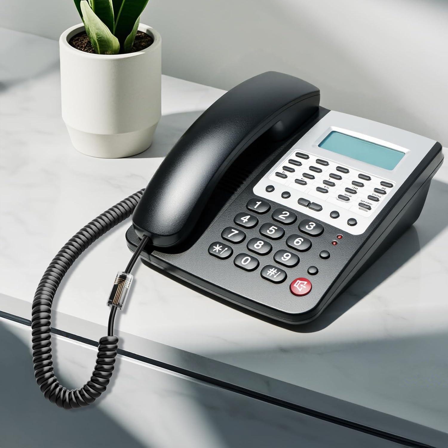 Desenredador de Cable Uvital para Teléfono Fijo - Paquete de 2