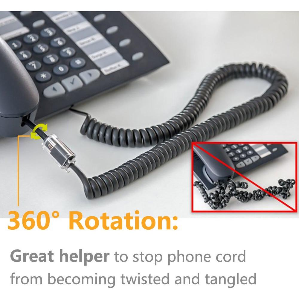Desenredador de Cable Uvital para Teléfono Fijo - Paquete de 2