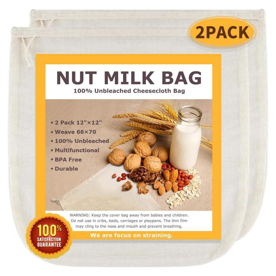 Bolsas de Leche de Nueces SCENGCLOS 30.48x30.48cm Algodón 100%