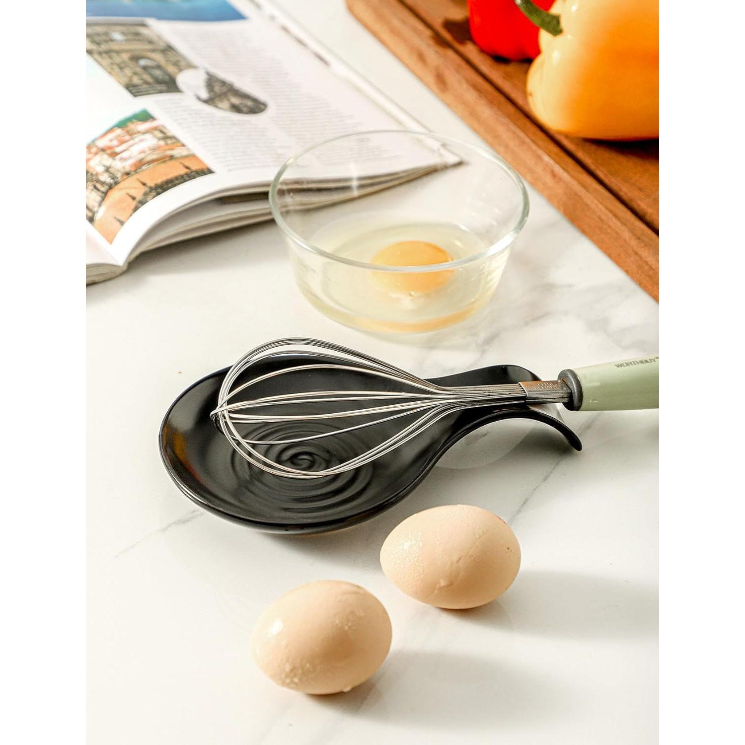 Soporte para Cucharas de Cocina Seyatoo Cerámica Negro Mate