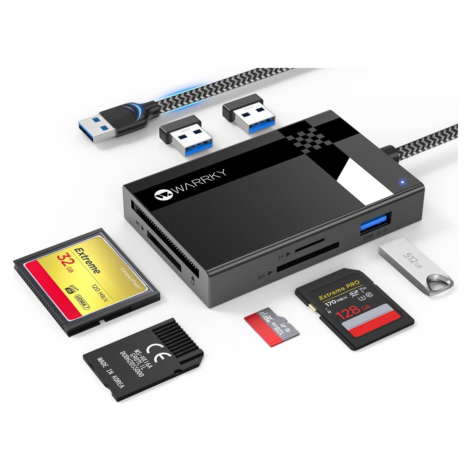 Lector de Tarjetas SD 7 en 1 WARRKY USB 3.0 5Gbps